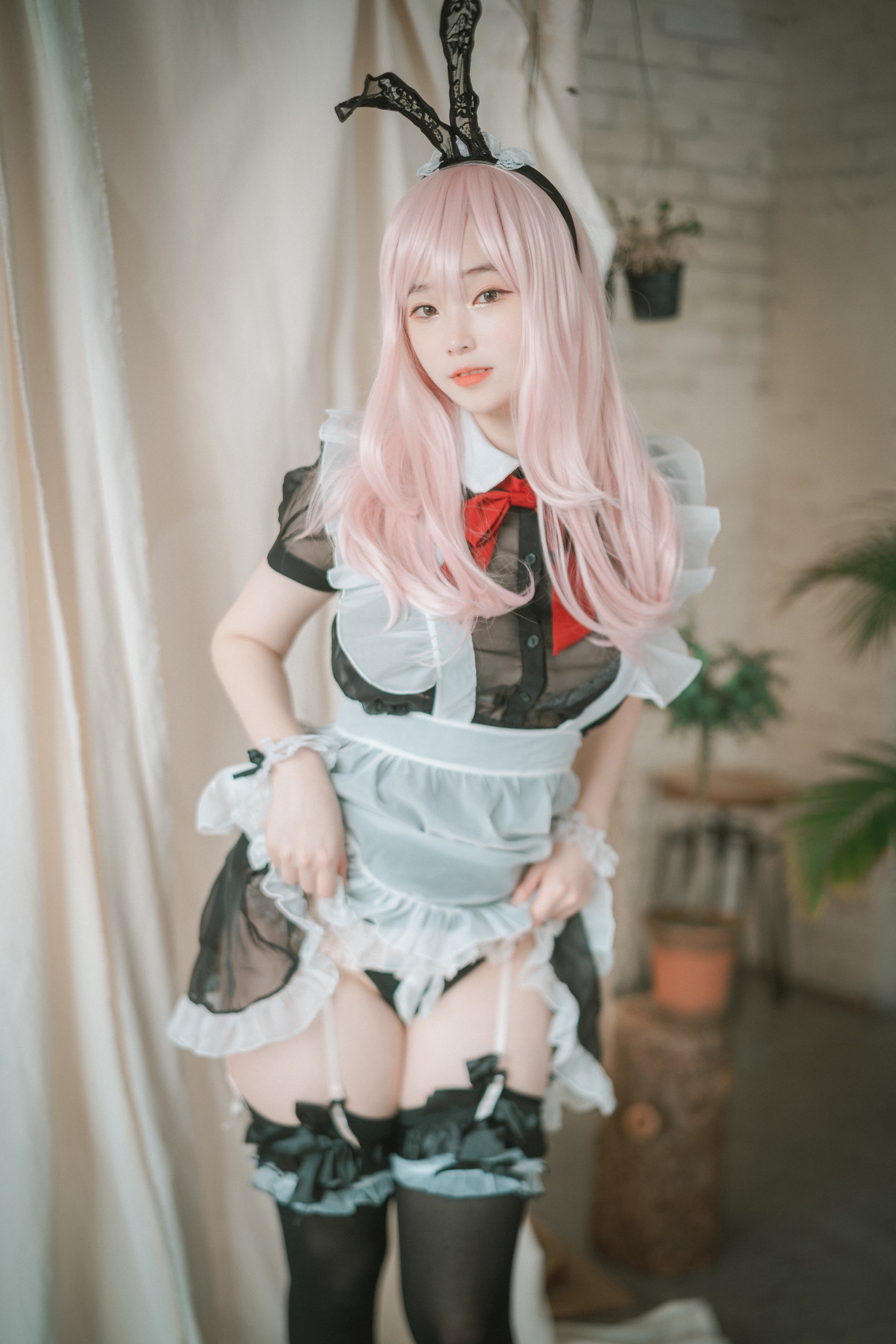 图片[1]-Bambi – NO.064 DJAWA Sheer Bunny Maid [50P]-XikXak